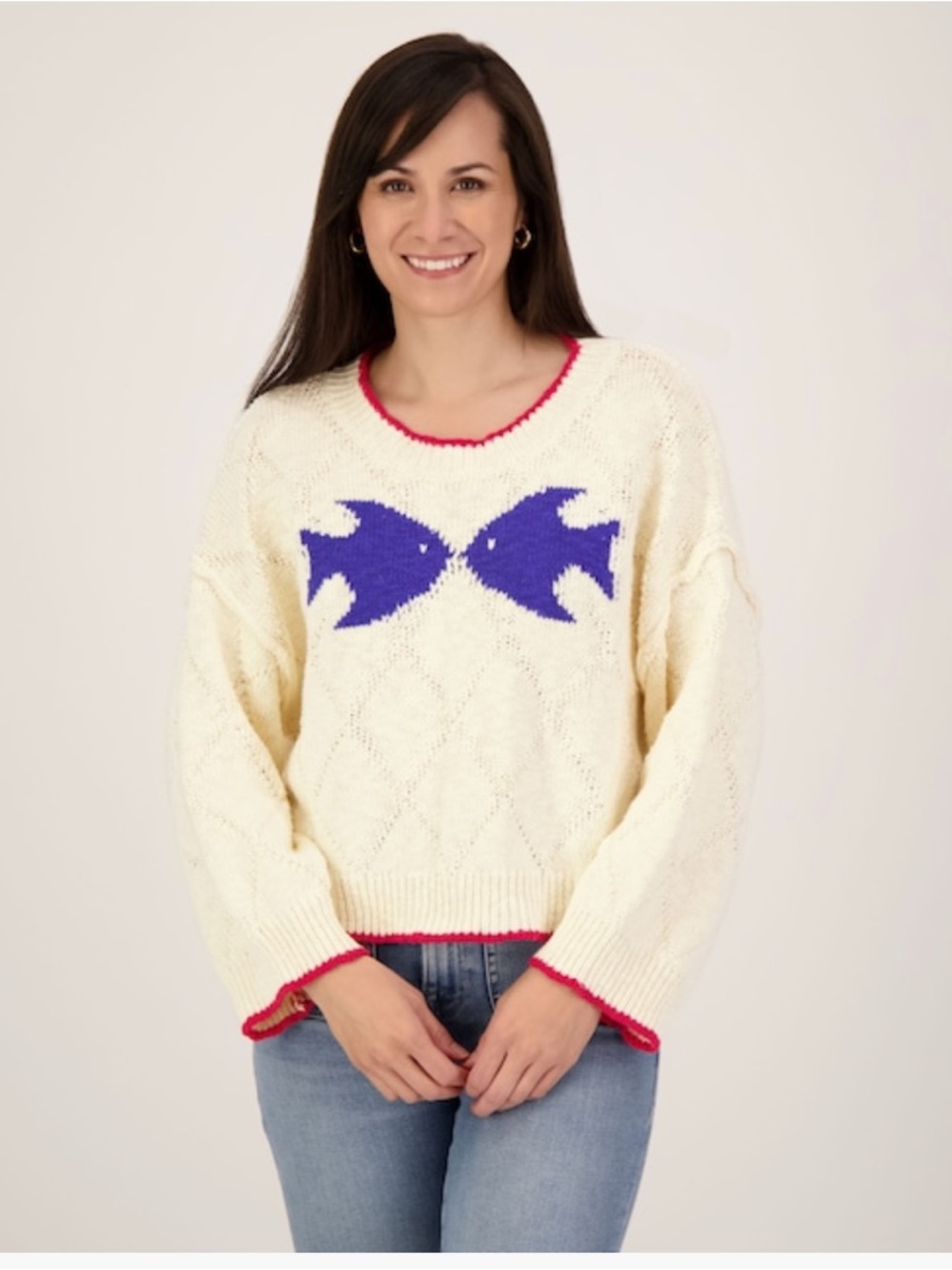NWT Kelsis Fish Sweater
